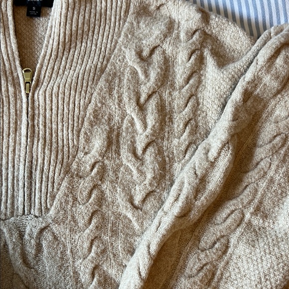 J. Crew Women's Tan Cable Knit Sweater - Picture 3 of 5